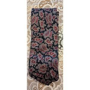 Christian Dior VTG Cravate Red & Blue Paisley Tie, Necktie, Vintage